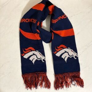 Forever Collectibles Denver Broncos Blue Orange Graphic Scarf Fringe Travel